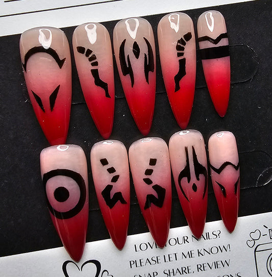 Anime Tattoo Airbrush Nail Stencil Glam Goodies