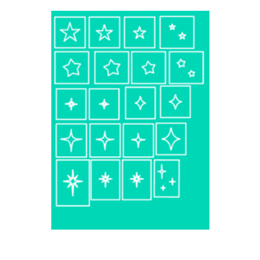 Airbrush Nail Art Stencil Collection – 7 Sheet Bundle (Stars, Hearts, Shapes, Butterflies & More) Glam Goodies