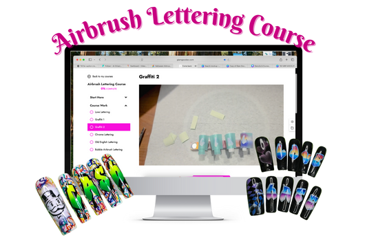 Airbrush Lettering Nail Art Course Glam Goodies