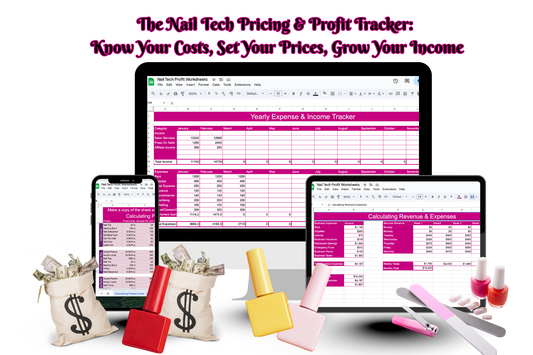 The Nail Tech Pricing & Profit Tracker: Know Your Costs, Set Your Prices, Grow Your Income Glam Goodies