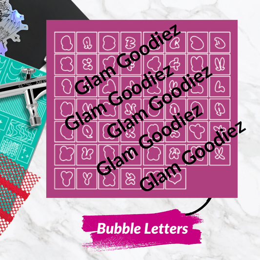 Airbrush Nail Stencil SVG Letter Bundle — 5 Font Styles with Commercial License | Cricut & Silhouette Compatible Glam Goodies