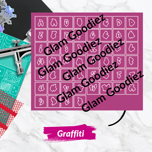 Airbrush Nail Stencil SVG Letter Bundle — 5 Font Styles with Commercial License | Cricut & Silhouette Compatible Glam Goodies