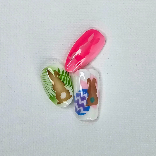 Airbrush Bunnies & Easter Eggs Nail Art Stencil Set – Perfect for Spring & Easter Nails Glam Goodies
