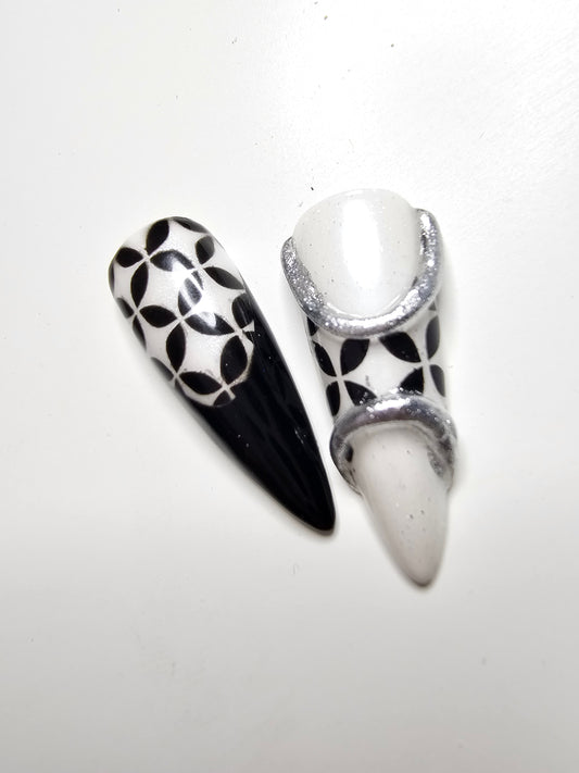 Geometric Petal Airbrush Nail Stencil Glam Goodies
