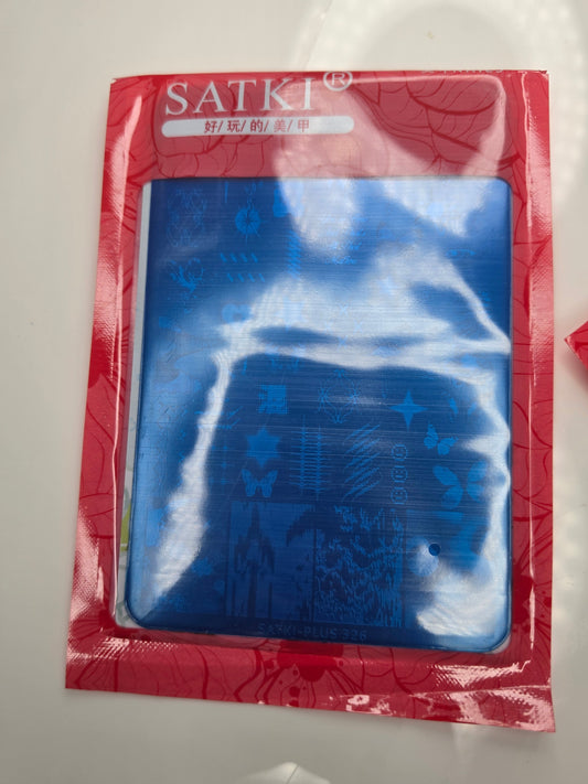 Wavelength Y2K Distorted Stamping Plate – SATKI-PLUS 326 Halftone & Glitch Core Nail Art Glam Goodies