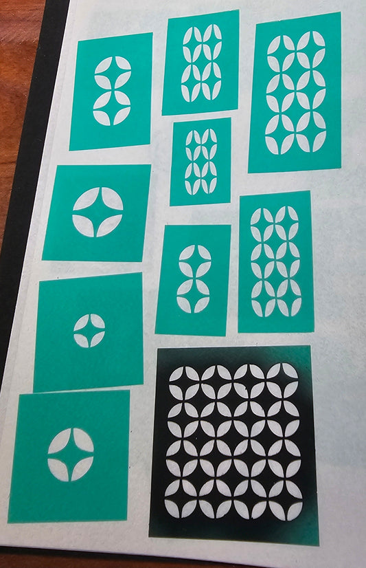 Geometric Petal Airbrush Nail Stencil Glam Goodies