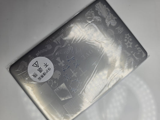 Digital Aura & Distorted Cherub Stamping Plate – FingertipWorker & YMY Halftone Glitch Art Glam Goodies