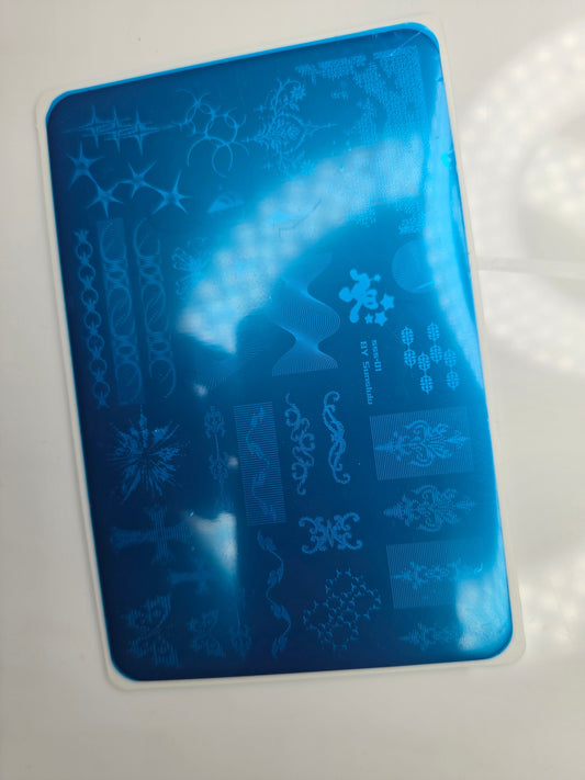 Sunslulu SSS-01 Optical Illusion Stamping Plate – Moiré Waves & Cyber-Gothic Fine Line Art Glam Goodies