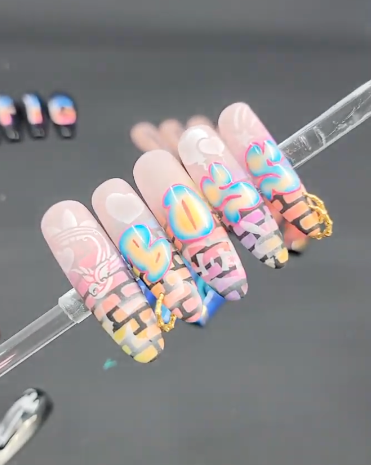 Airbrush Lettering Nail Art Course Glam Goodies Airbrush Lettering Nail Art Course Glam Goodies