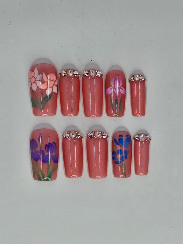 Floral nail art
