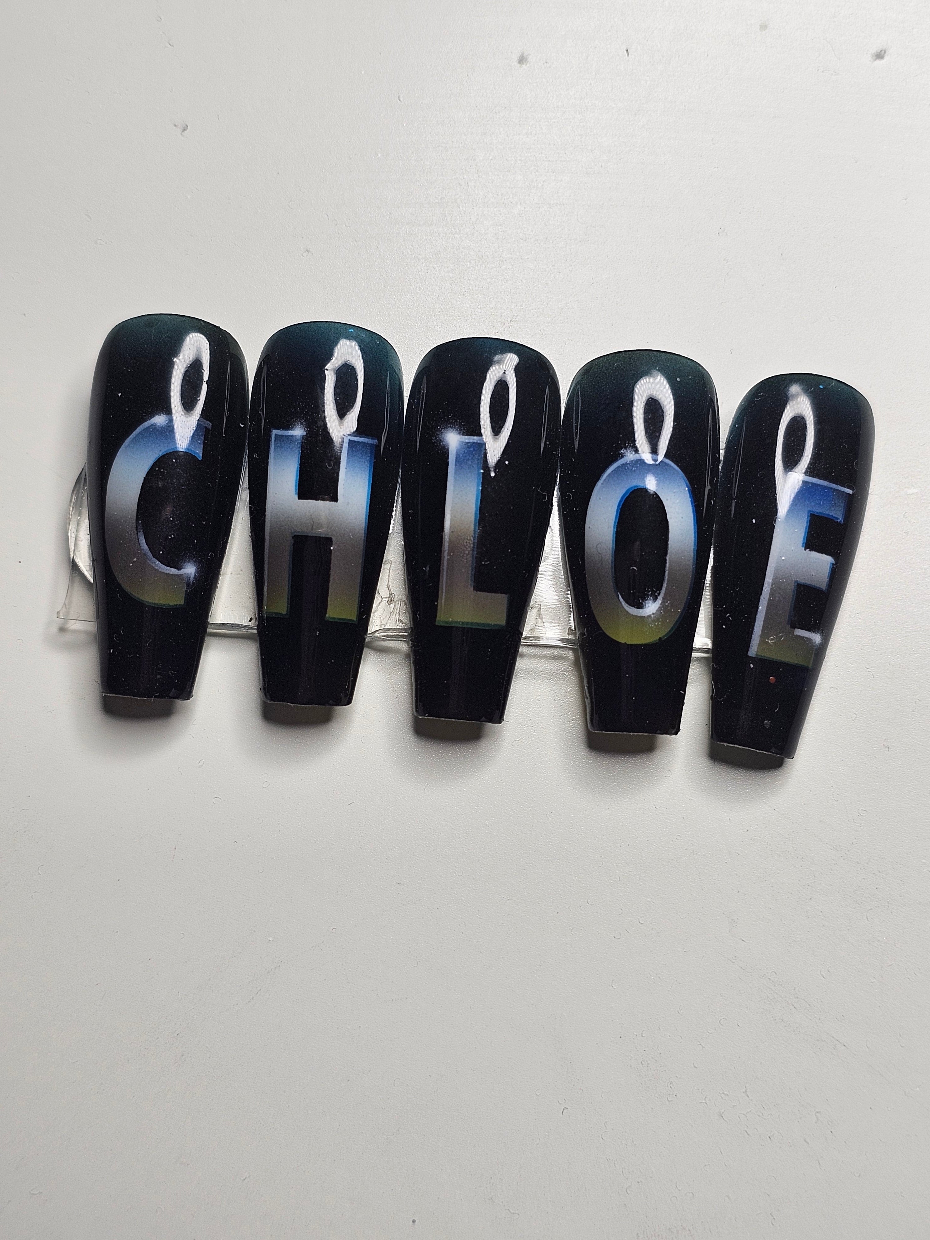 Airbrush Lettering Nail Art Course & 2 Letter Groups Glam Goodies
