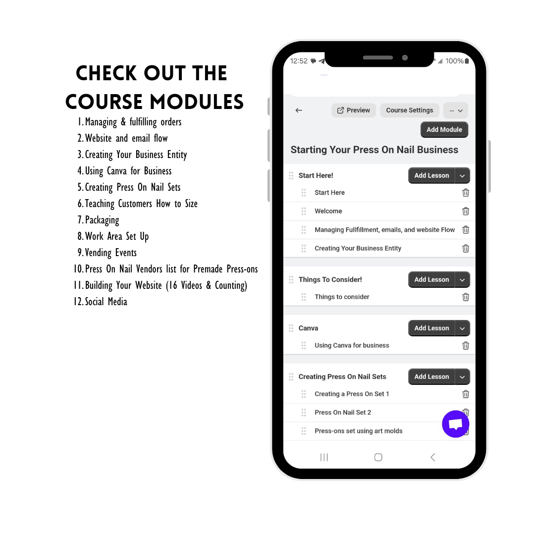 Press On Nail Business Course