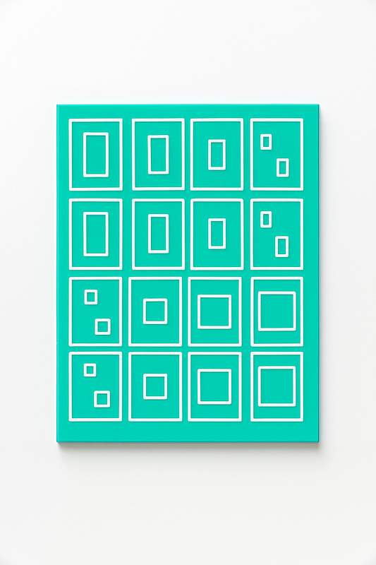 Airbrush Nail Art Stencils – Squares & Rectangles Bundle (Reusable Templates) Glam Goodies