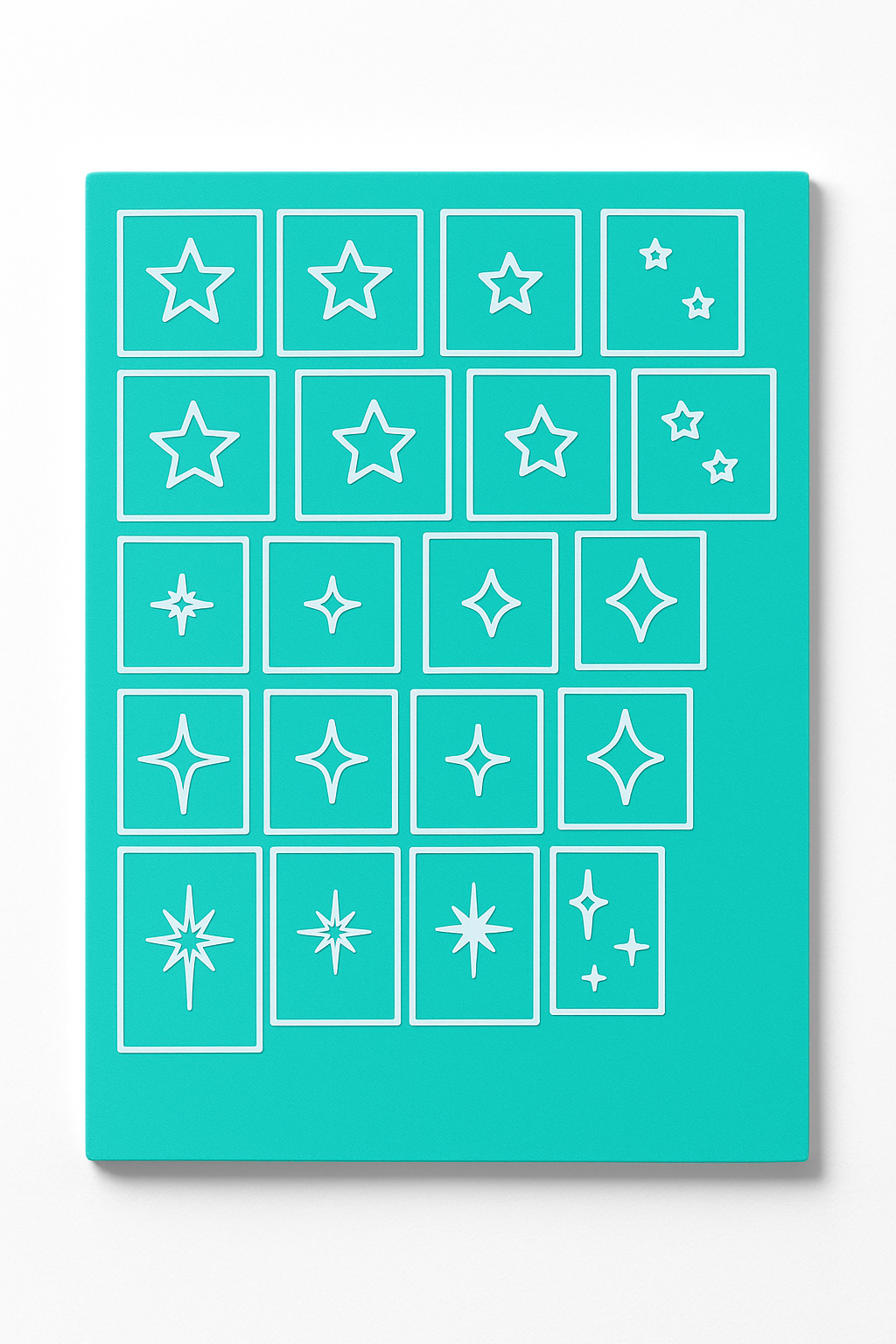 Airbrush Nail Art Stencils – Star Shapes Bundle (Reusable Set for Nail Techs) Glam Goodies