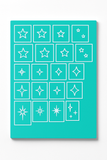 Airbrush Nail Art Stencils – Star Shapes Bundle (Reusable Set for Nail Techs) Glam Goodies