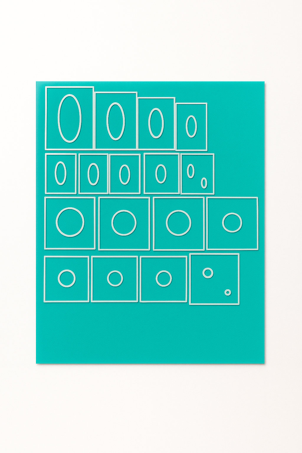 Airbrush Nail Art Stencils – Ovals & Circles Bundle (Durable Reusable Sheets) Glam Goodies