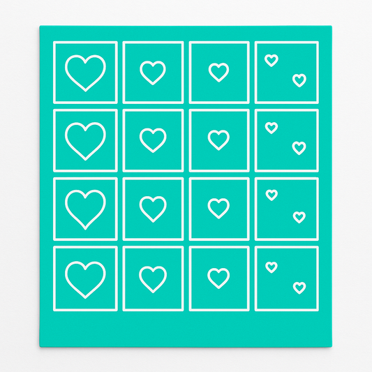 Airbrush Nail Art Stencils – Heart Shapes Bundle (Reusable Nail Design Set) Glam Goodies