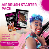 Airbrush Nail Art Starter Pack Bundle | Beginner Guide + Equipment Cheat Sheet for Nail Techs Glam Goodies