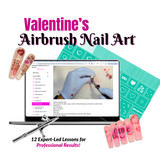 Airbrush Valentine's Nail Art Course & Stencil Bundle