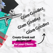 Greek Letter SVG Stencil Files for Nails | DIY Airbrush Stencils for Nail Techs (Cricut & Silhouette) Glam Goodies