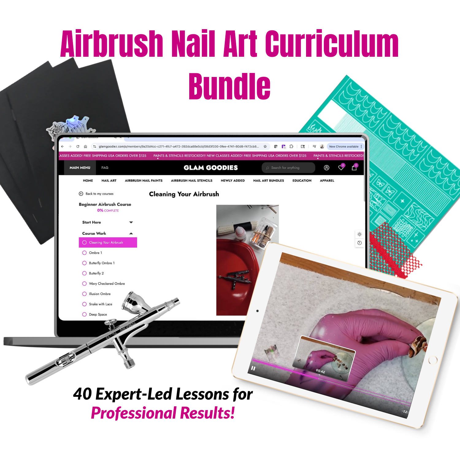 Airbrush Nail Art Curriculum Bundle