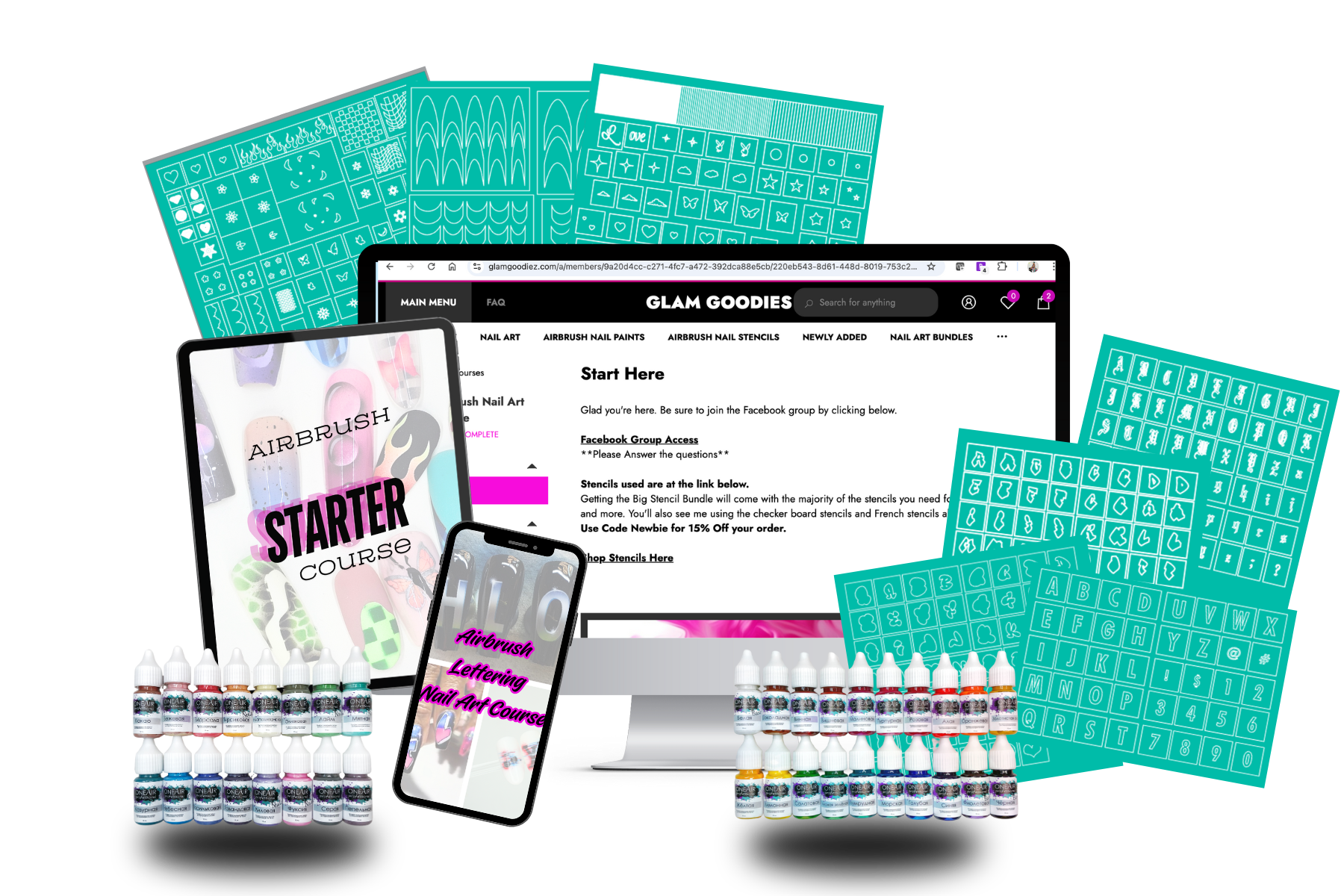 💨 The Ultimate Airbrush Nail Art Bundle 🎨 Glam Goodies