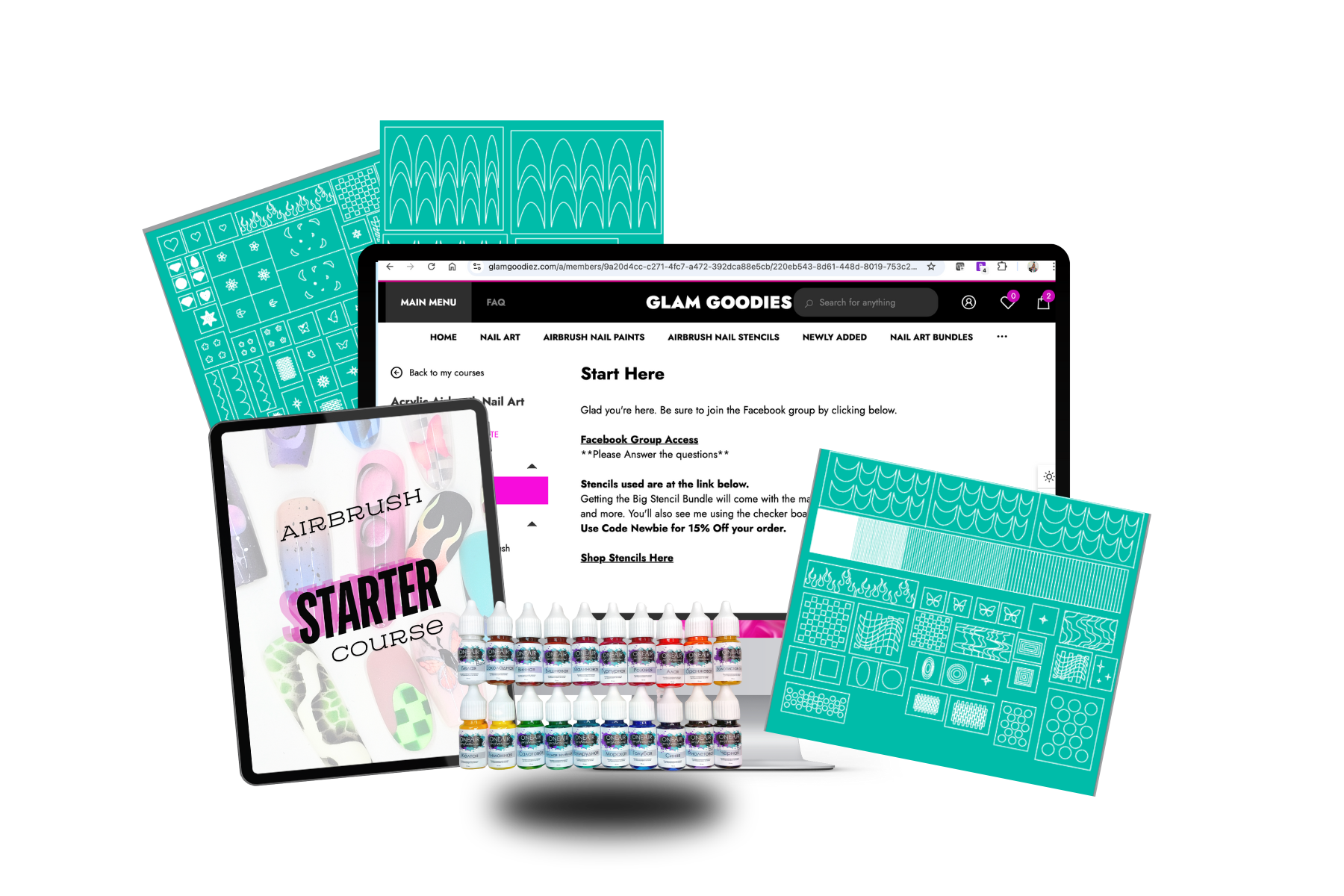 🎯 The Core Airbrush Nail Art Bundle Glam Goodies