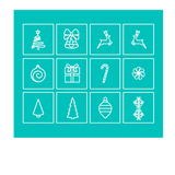 12 Christmas Nail Stencils Set Glam Goodies