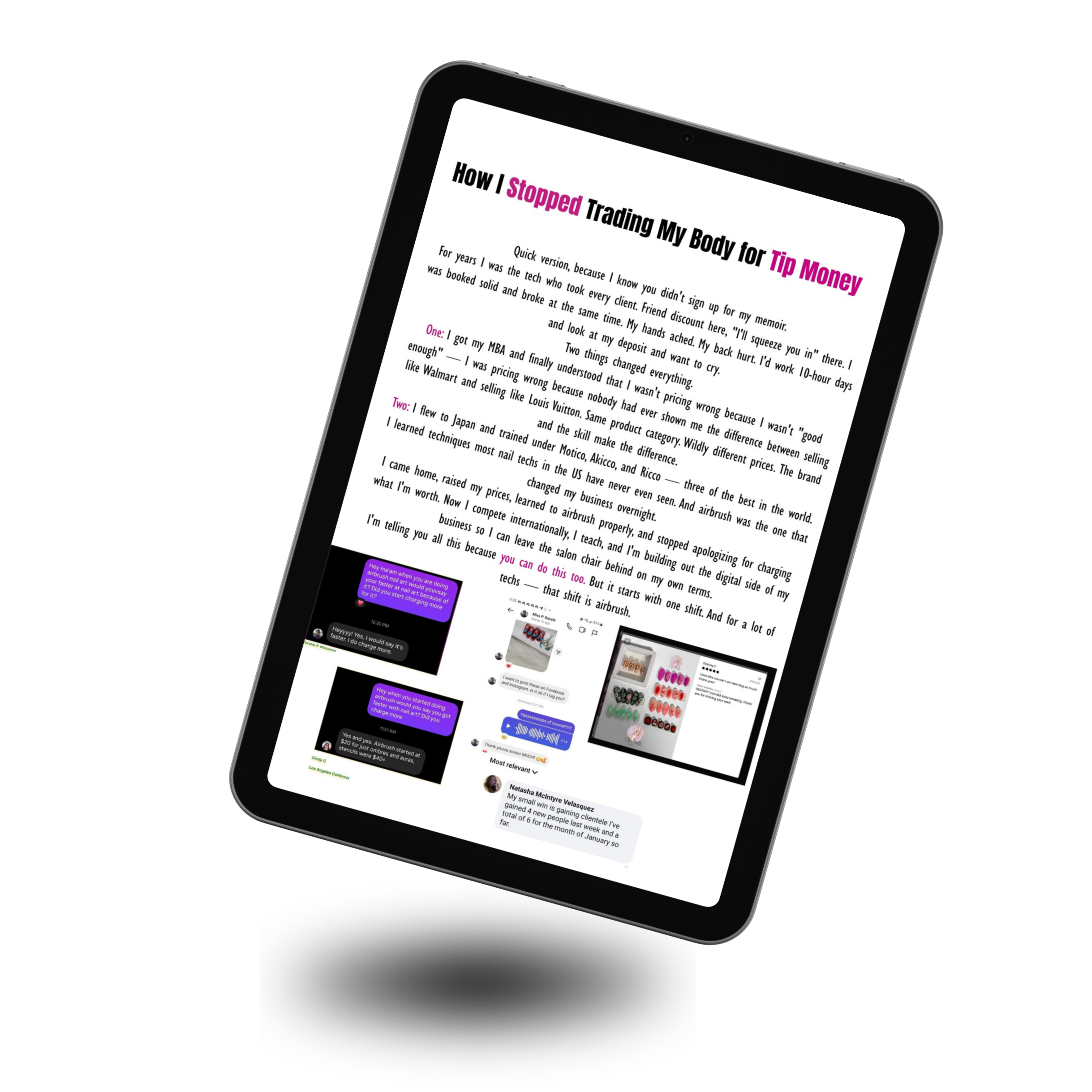 Airbrush Nail Art Starter Pack Bundle | Beginner Guide + Equipment Cheat Sheet for Nail Techs Glam Goodies