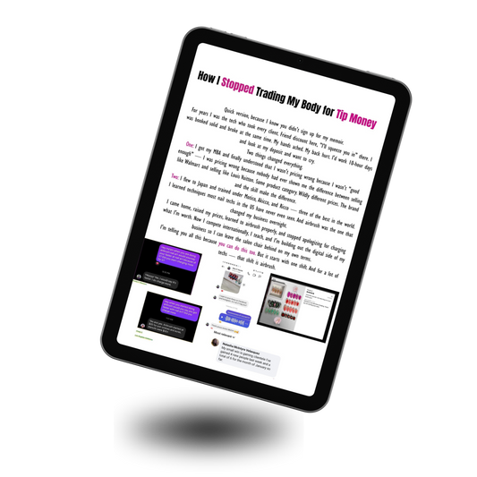 Airbrush Nail Art Starter Pack Bundle | Beginner Guide + Equipment Cheat Sheet for Nail Techs Glam Goodies