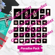 Paradise Pack Airbrush Stencil SVG Bundle - Tropical Nail Art Cut File (Commercial License) Glam Goodies