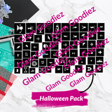 Halloween Nail Art Stencil SVG | Digital Cut Files for Airbrush & Pat Pat Gel Nails Glam Goodies