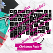 Christmas Nail Stencil SVG Bundle | Holiday Airbrush Nail Art Cut File for Cricut, Silhouette, Brother ScanNCut | Winter Vinyl Stencils Commercial Use Glam Goodies