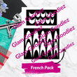 French Tip Nail Art Stencil SVG Cut File for Cricut, Silhouette, Brother ScanNCut | French Manicure Vinyl Stencil Template | Commercial Use Glam Goodies