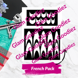 French Tip Nail Art Stencil SVG Cut File for Cricut, Silhouette, Brother ScanNCut | French Manicure Vinyl Stencil Template | Commercial Use Glam Goodies