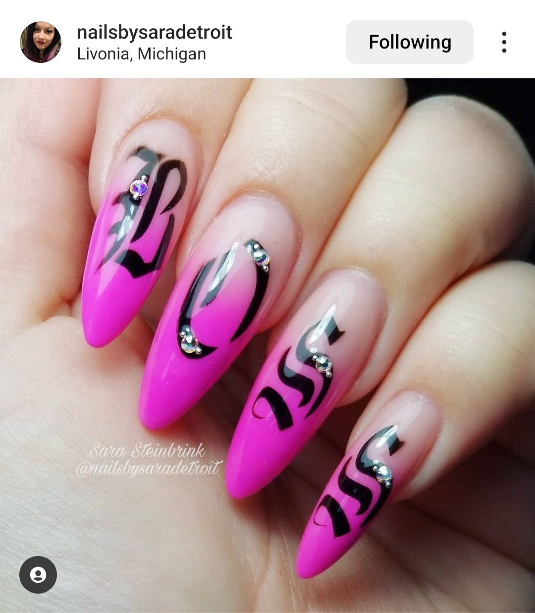 Premium Photo | A nail art design with the letters i'm on it