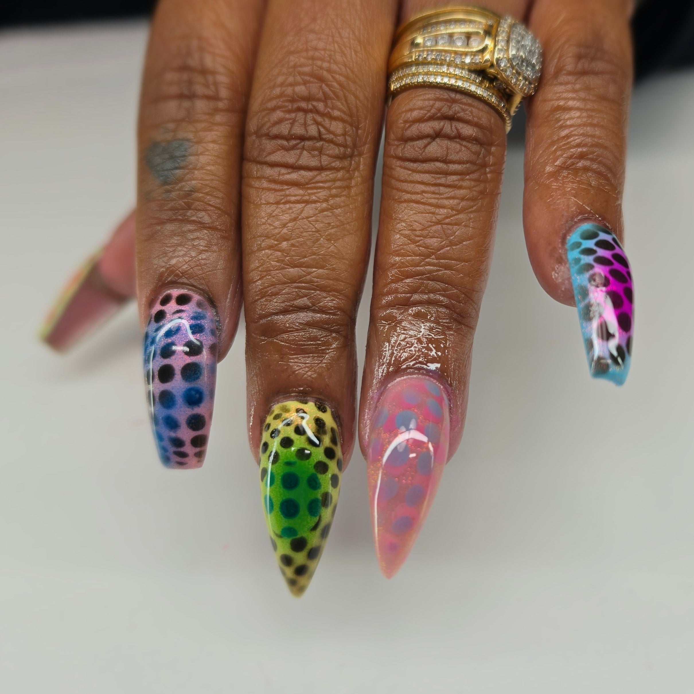 Dot Matrix Luxe – Geometric Color Block Dot Nail Art Stencil Pack Glam Goodies