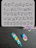 Anyxi 3D Puffy Balloon Alphabet Mold – Y2K Bubble Letters & Numbers Silicone Nail Art Creator Glam Goodies
