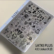The Joker & Harley Quinn Stamping Plate – SATKI-PLUS 433 Gotham Villain & Dark Art Nail Art Glam Goodies
