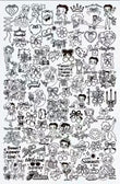 Betty Boop Retro Character Nail Art Stamping Plate – 3.75" x 6" Stainless Steel Plate with Cherries, Bows, Typography & Vintage Pin-Up Designs Glam Goodies