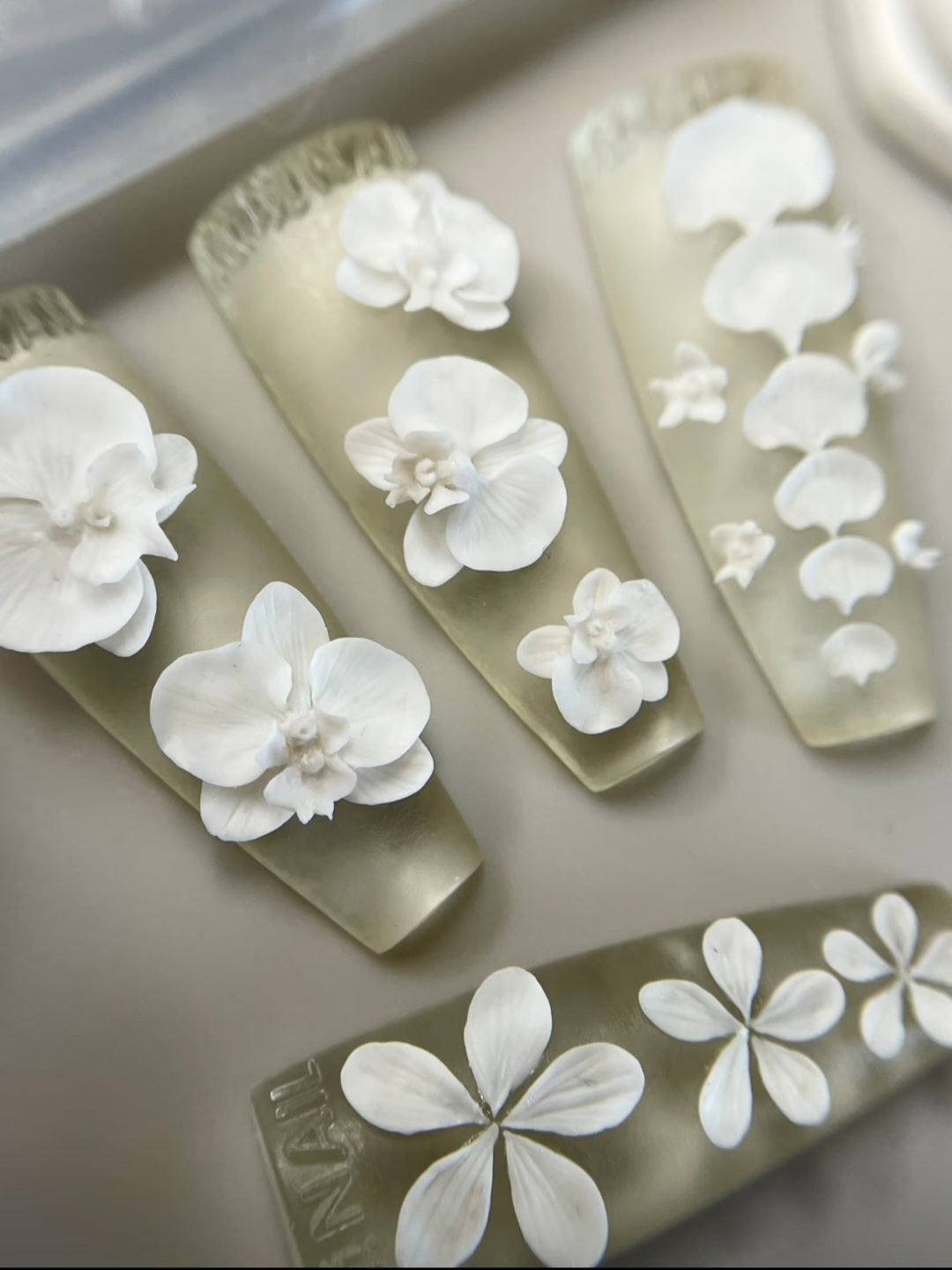 3D Realistic Orchid & Floral Overlay Mold – Full-Nail Botanical Silicone Texture Mold Glam Goodies