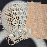 Statement Lace Airbrush Fabric – Bold Layered Texture Overlay Glam Goodies