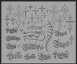 Cyber-Sigilism & Gothic Script Silicone Mold – 3D Thorns, Flared Crosses & Alt Aesthetic Lettering Glam Goodies
