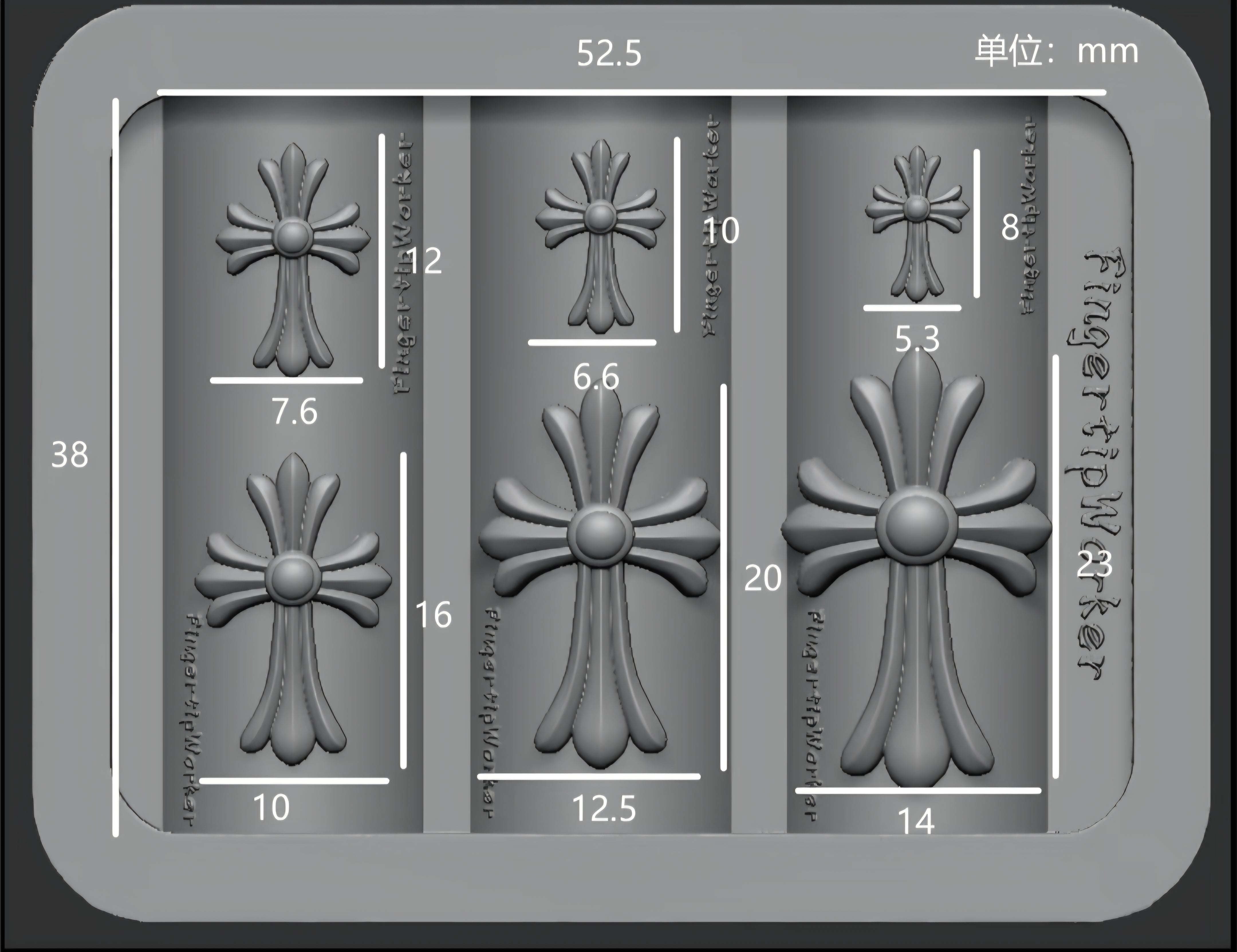 Baroque Fleur-de-Lis Cross Silicone Mold – FingertipWorker 3D Designer Jewelry Charm Creator Glam Goodies