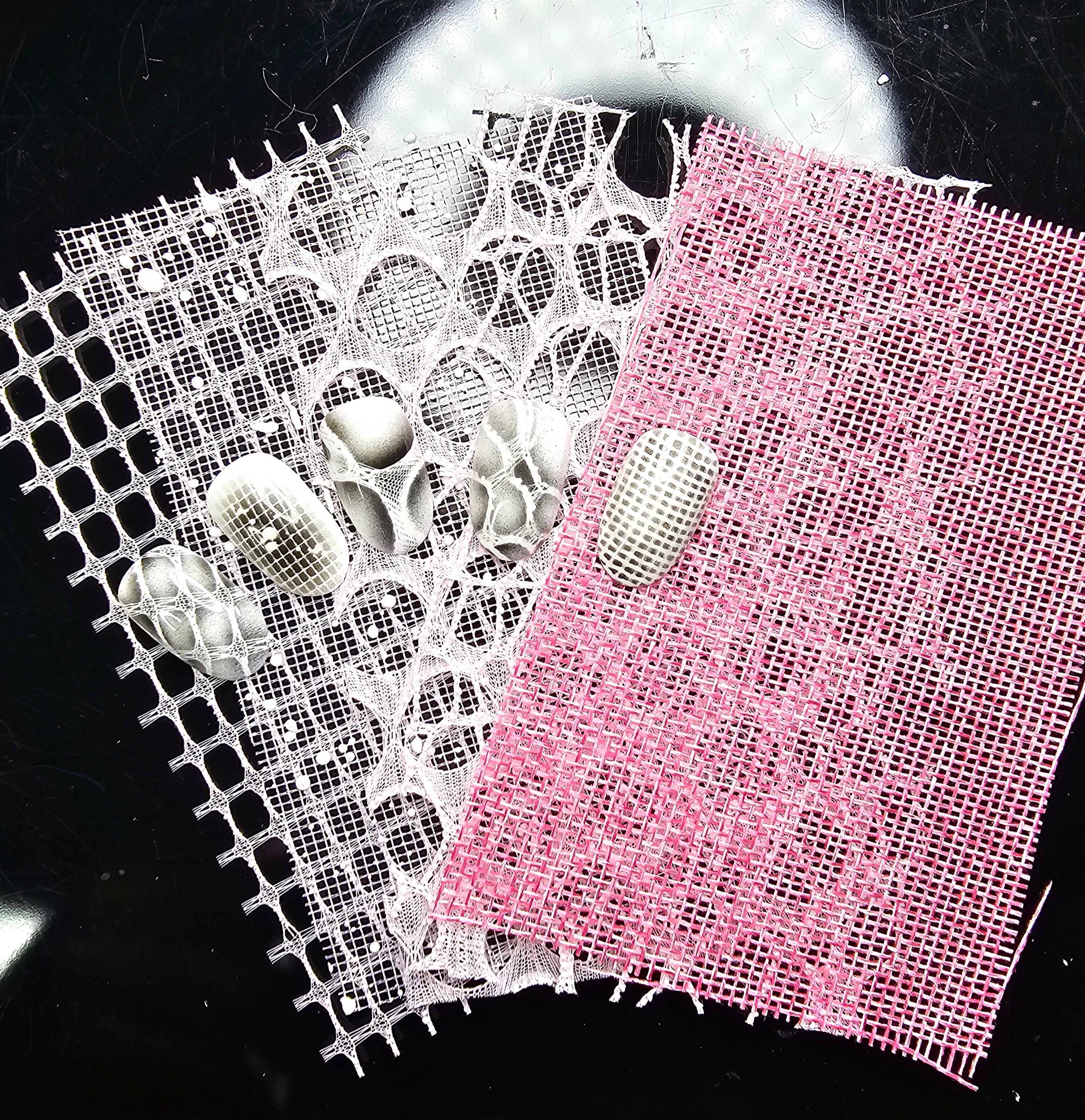 Statement Lace Airbrush Fabric – Bold Layered Texture Overlay Glam Goodies