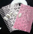 Statement Lace Airbrush Fabric – Bold Layered Texture Overlay Glam Goodies