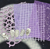 Statement Lace Airbrush Fabric – Bold Layered Texture Overlay Glam Goodies