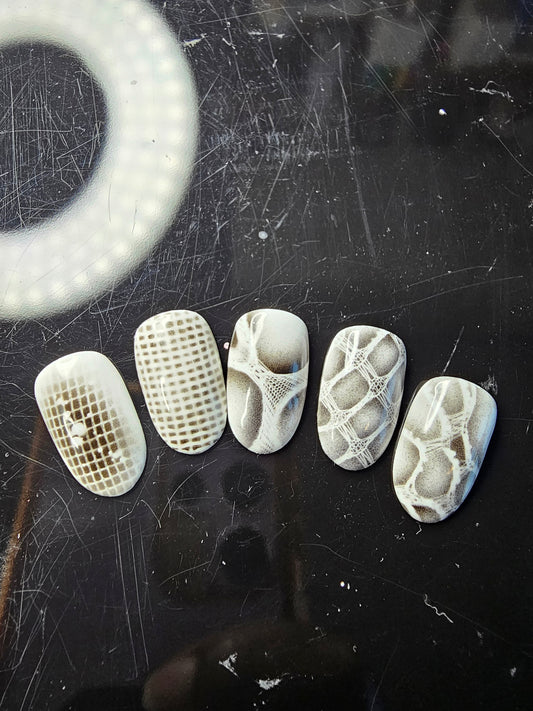 Statement Lace Airbrush Fabric – Bold Layered Texture Overlay Glam Goodies