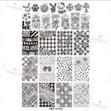 90s Nostalgia Leopard & Heart Stamping Plate – Retro Lisa Frank Inspired Nail Art Glam Goodies