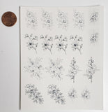 flower water nail decals